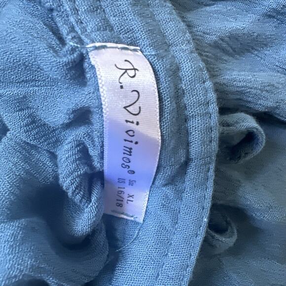 R.Vivimos Womens Summer Cotton Sexy Backless Long Dresses BLUE SIZE XL - Picture 6 of 7